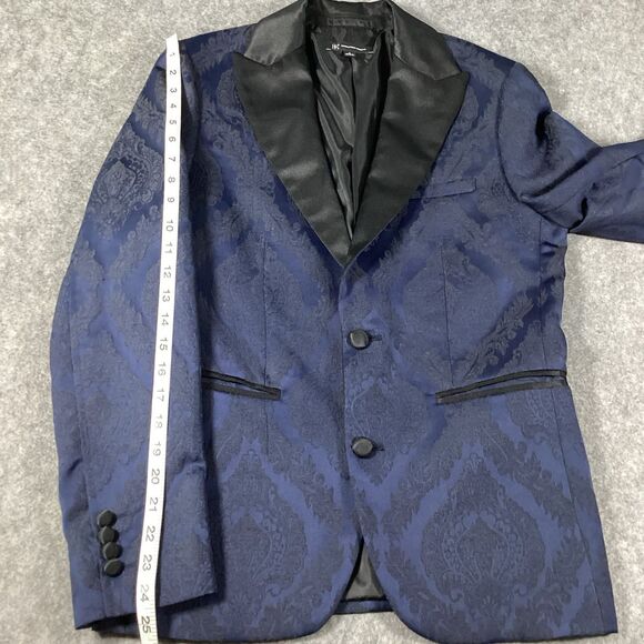 INC International Womens Jacquard Two Button Tuxedo Smoking Jacket Satin Small - Picture 13 of 16